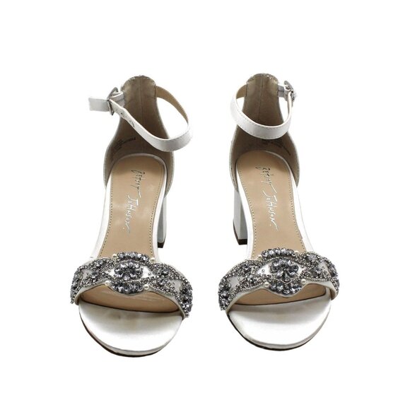 Betsey Johnson Mel Womens Rhinestone Block Heel Sandals - Picture 3 of 7